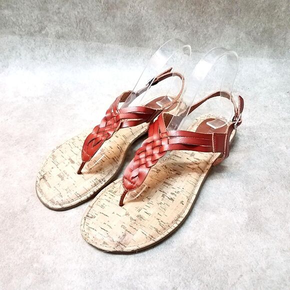 Merona Womens Size 9 Brown Thong Slingback Sandals - Picture 3 of 11